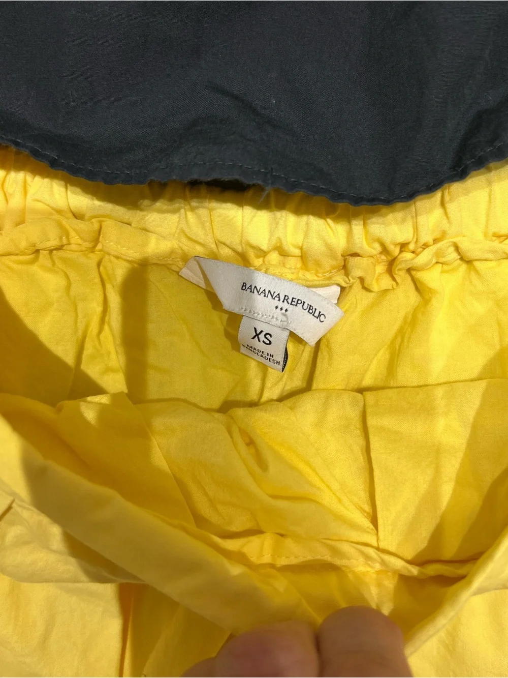 Banana Republic Yellow Midi Skirt and black top (2pieces)